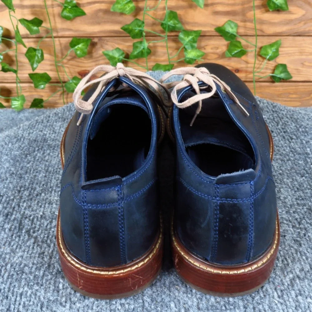 Cole Haan Tyler Grand Mens Plain Toe Derby Size 9.5 Business Casual Navy Leather